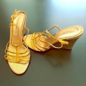 Metallic Gold Dolce and Gabbana wedges